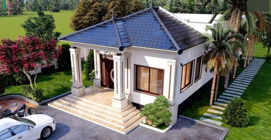 Chi phí nhà mái Nhật 3 tầng 90m² tân cổ điển bao nhiêu?